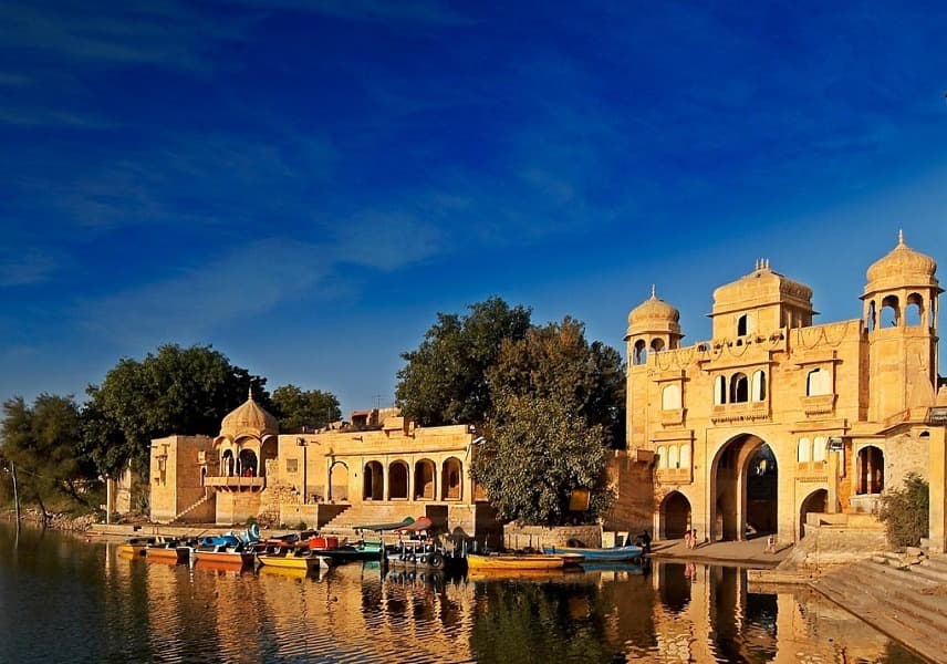 Pedestrian sandstone lanes inside Jaisalmer Fort